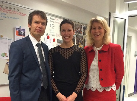 Professor Trond Ulven, Marie Aare Bentsen and Professor Anna Gloyn at Marie's PhD Defense