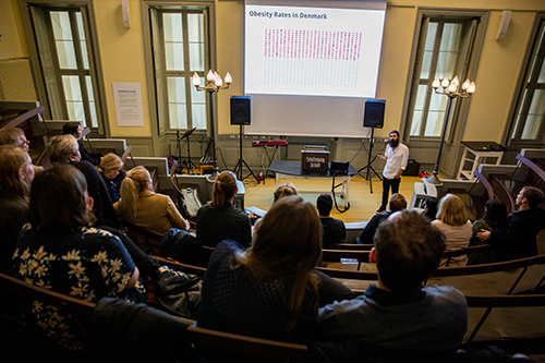 Postdoc Leonidis Lundell held a lecture in the Medical Museion on understanding the genetic basis for obesity.