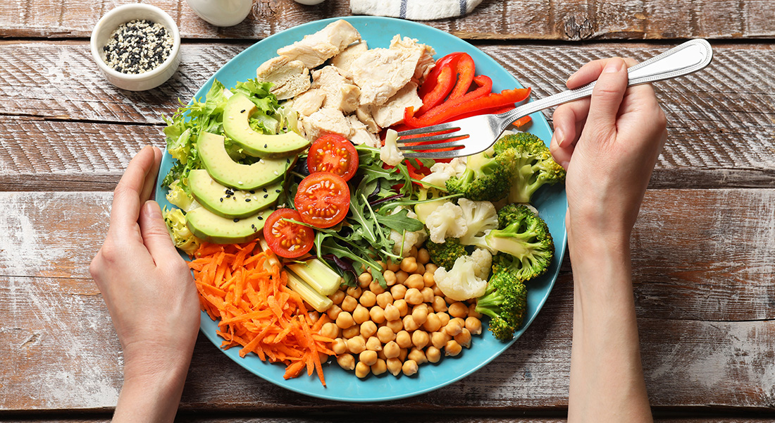 An image of a healthy plate of food