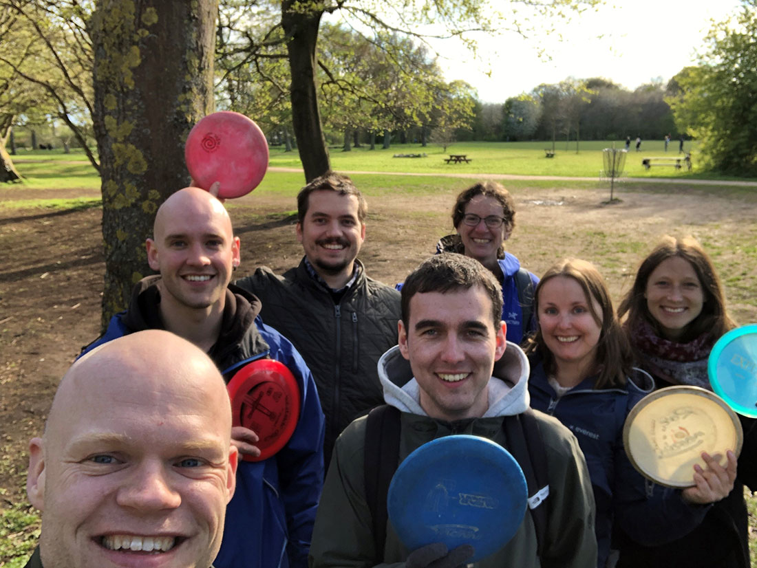 Image of group at Disc Golf